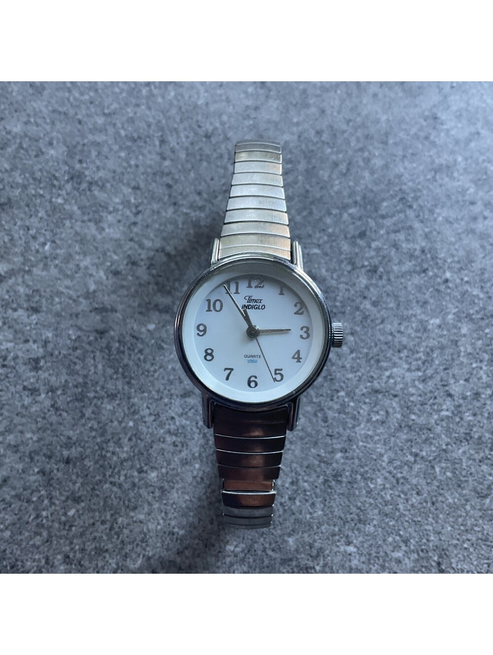 Timex Easy Reader Womens Watch Silver Tone Case & Band W/Expansion Band A15